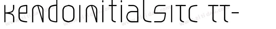 KendoInitialsITC TT字体转换